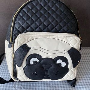 Betsy Johnson Pug leather backpack